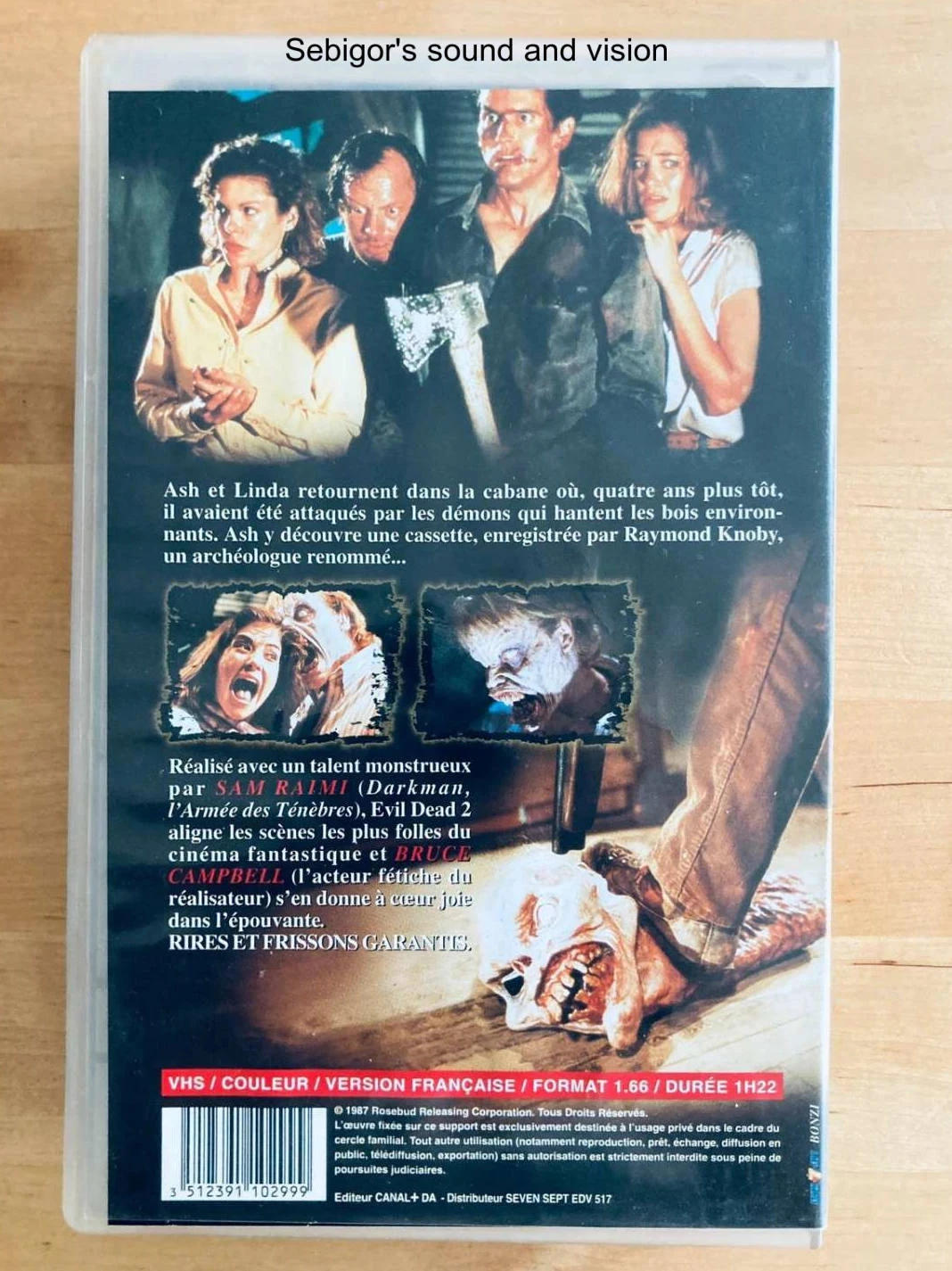 Cinta VHS Evil Dead 2 de Sam Raimi. – photo 3